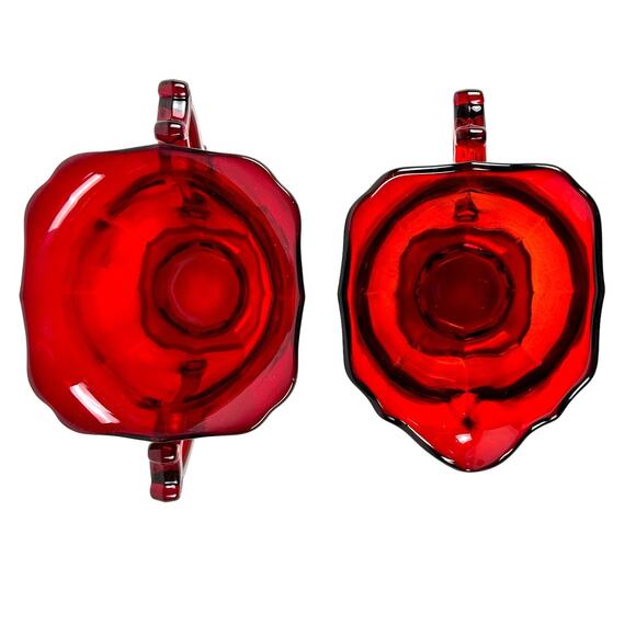 Imperial Hazen 760 Ruby Red 1930's Open Sugar and Creamer Set-Mint Condition - Picture 7 of 9